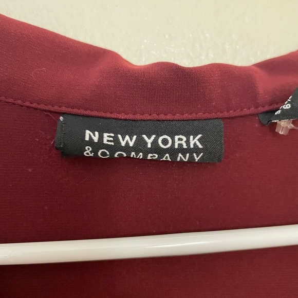 New York and Company burgundy blouse​​​​ - Picture 3 of 3